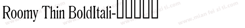 Roomy Thin BoldItali字体转换